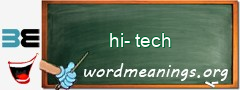 WordMeaning blackboard for hi-tech